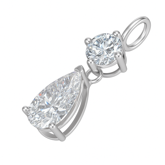 Two-Stone Lab-Grown Diamond Drop Earrings