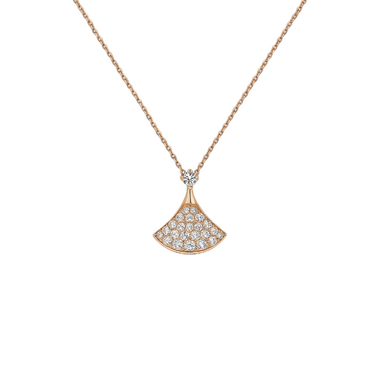Fan-Shaped Lab-Grown Diamond Necklace