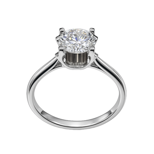 Knife-Edge Solitaire Lab-Grown Diamond Ring