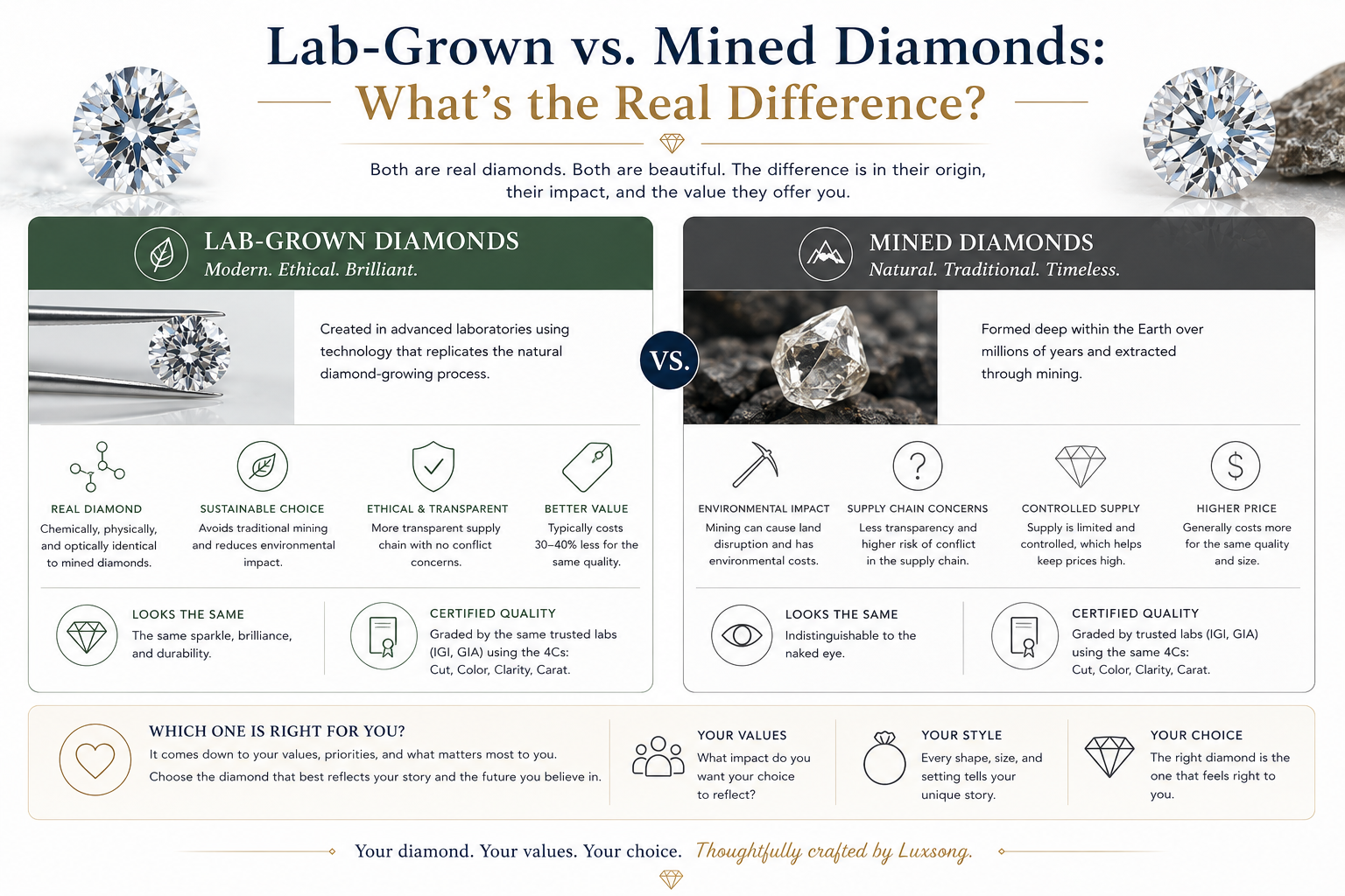 Lab-Grown vs. Mined Diamonds: What’s the Real Difference?