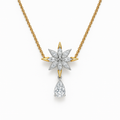 Lab-Grown Diamond Blossom Drop Necklace