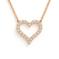 Lab-Grown Diamond Open Heart Necklace