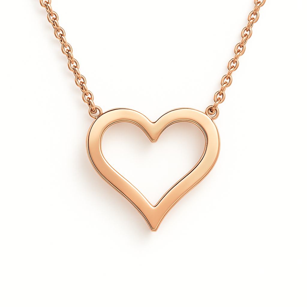 Lab-Grown Diamond Open Heart Necklace