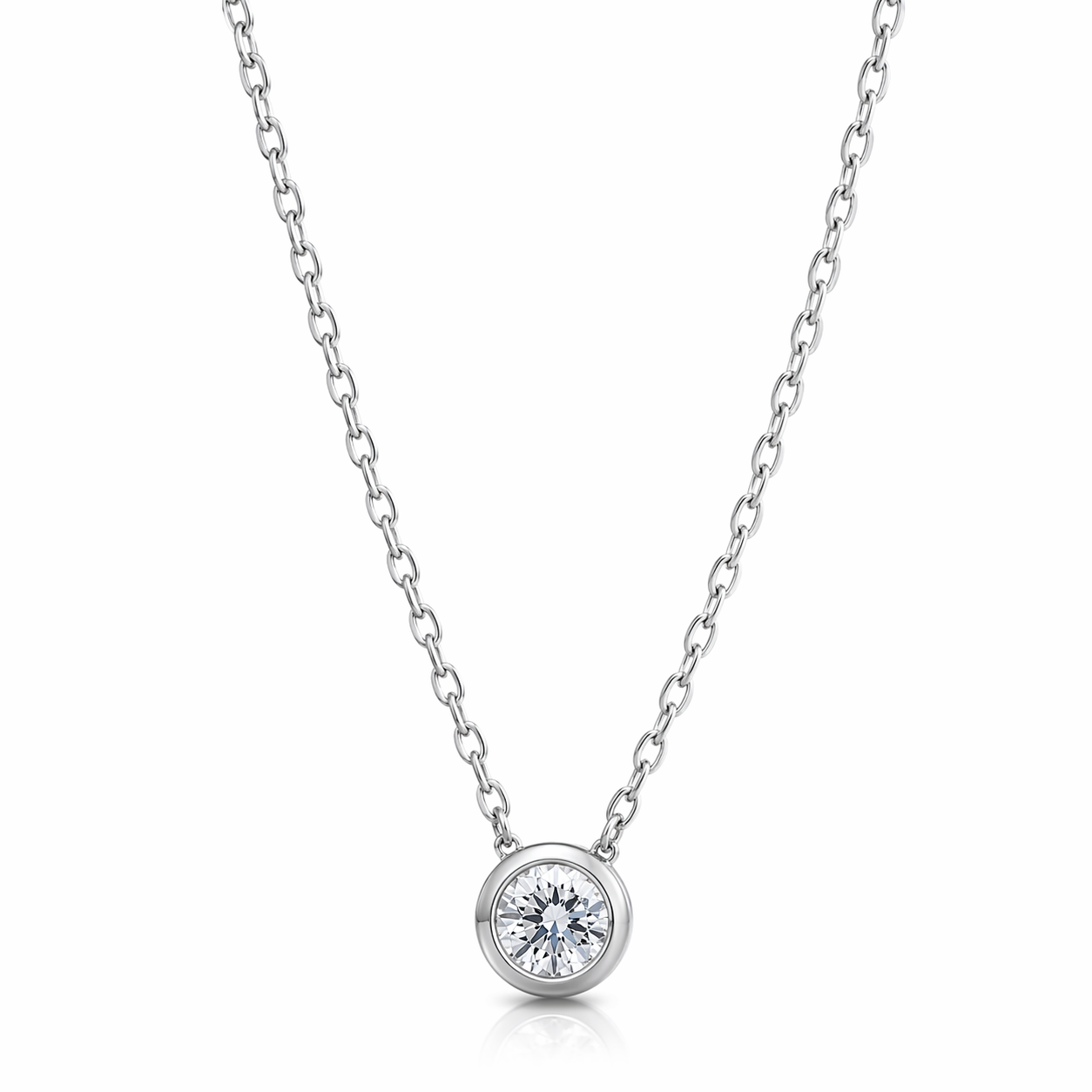 Certified Diamond Solitaire Necklace