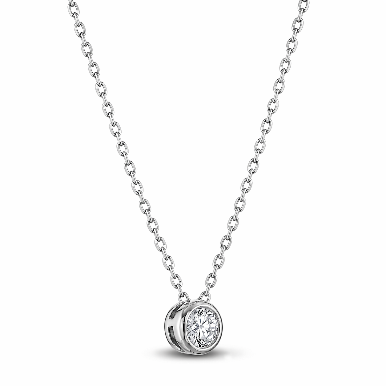 Certified Diamond Solitaire Necklace