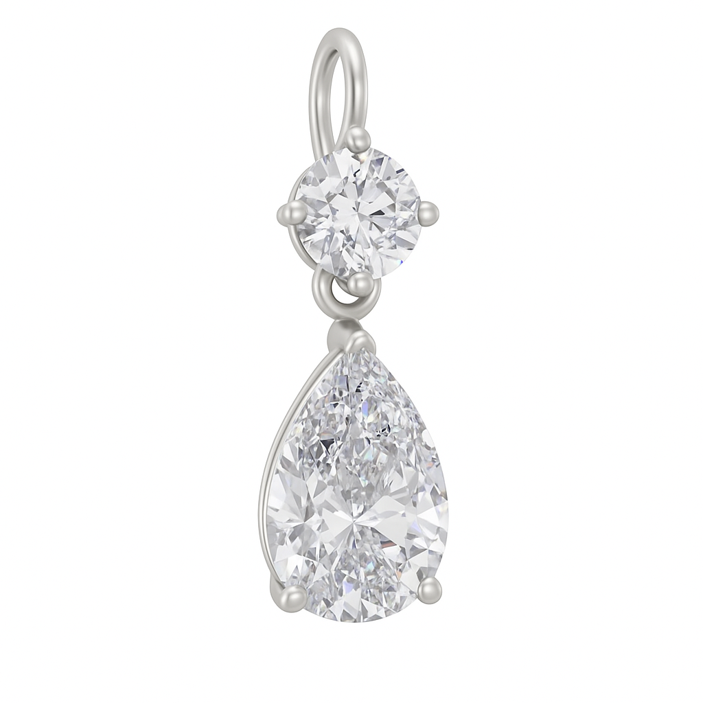 Two-Stone Lab-Grown Diamond Drop Earrings