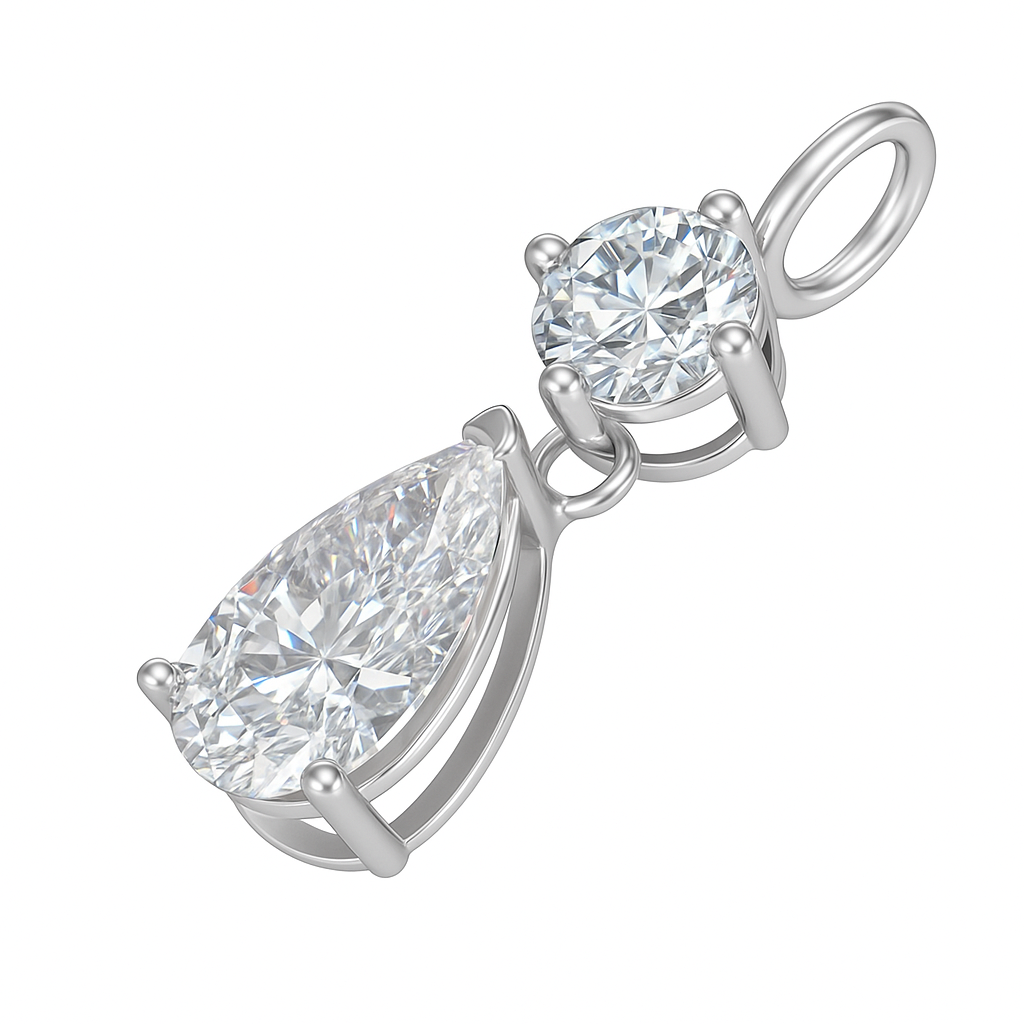 Two-Stone Lab-Grown Diamond Drop Earrings