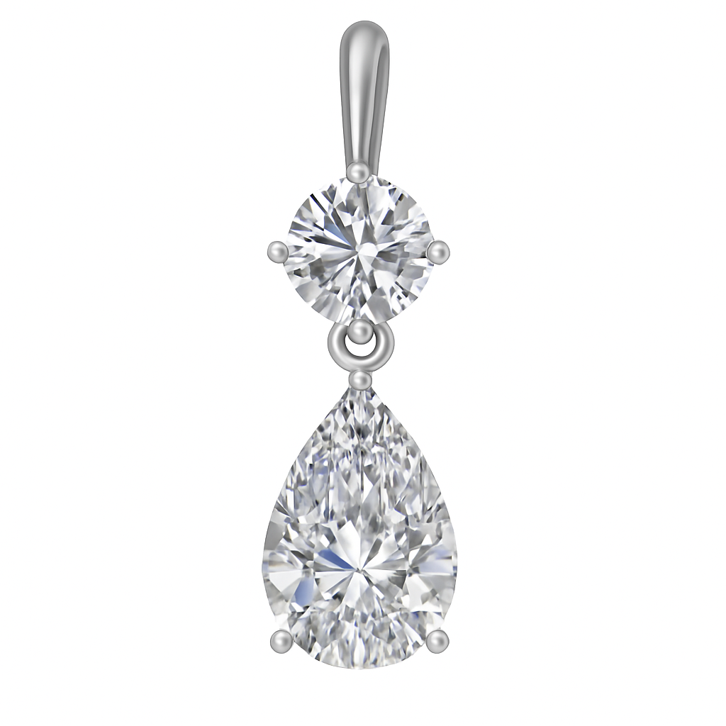 Two-Stone Lab-Grown Diamond Drop Earrings