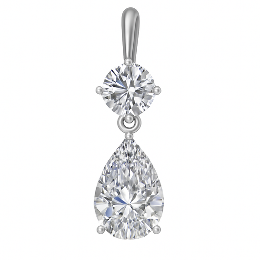 Two-Stone Lab-Grown Diamond Drop Earrings