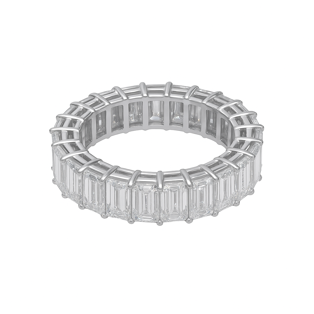Lab-Grown Emerald Cut Diamond Eternity Band