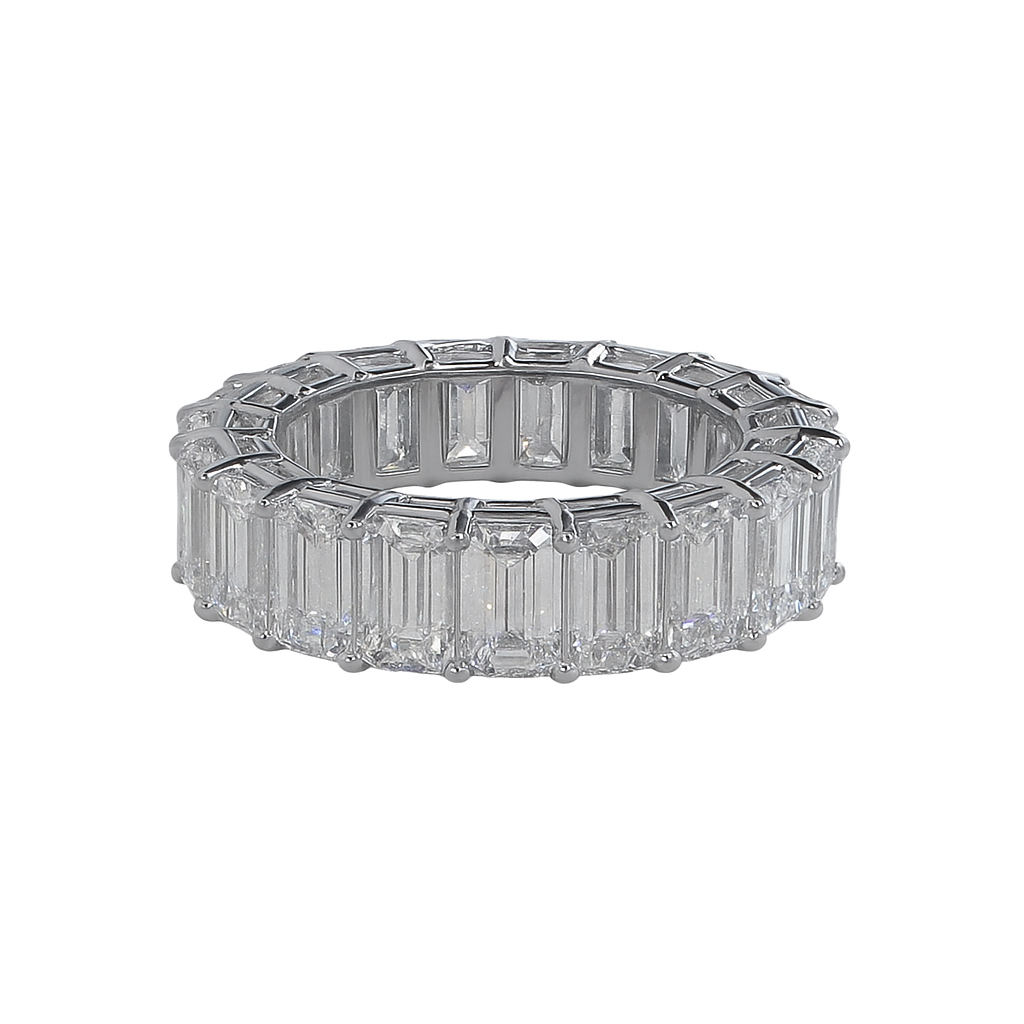 Lab-Grown Emerald Cut Diamond Eternity Band