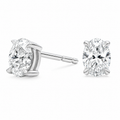 Oval Cut Lab-Grown Diamond Stud Earrings