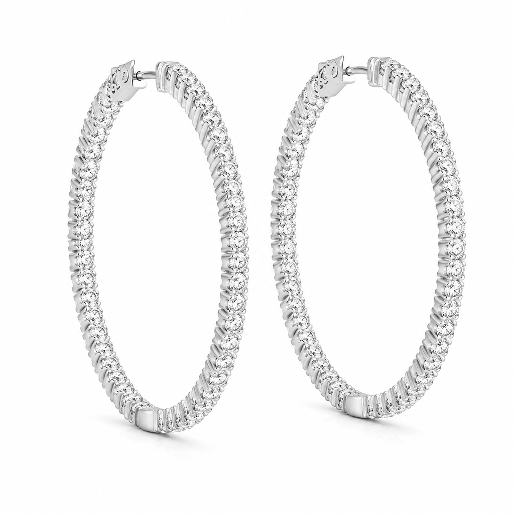 Classic Pavé Eternal Lab Diamond Hoop Earrings