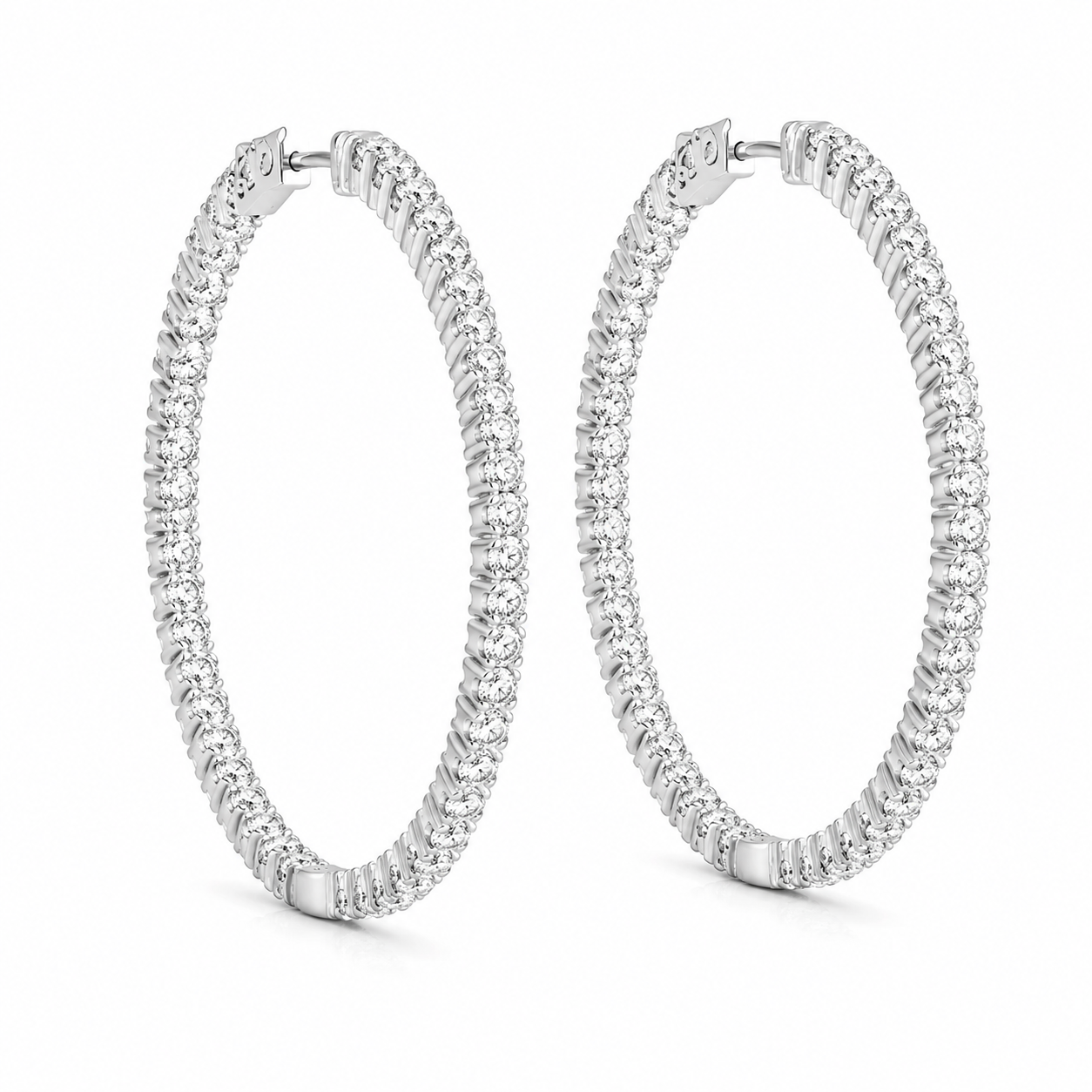 Classic Pavé Eternal Lab Diamond Hoop Earrings
