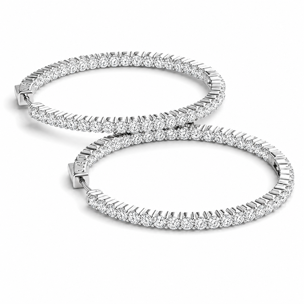 Classic Pavé Eternal Lab Diamond Hoop Earrings