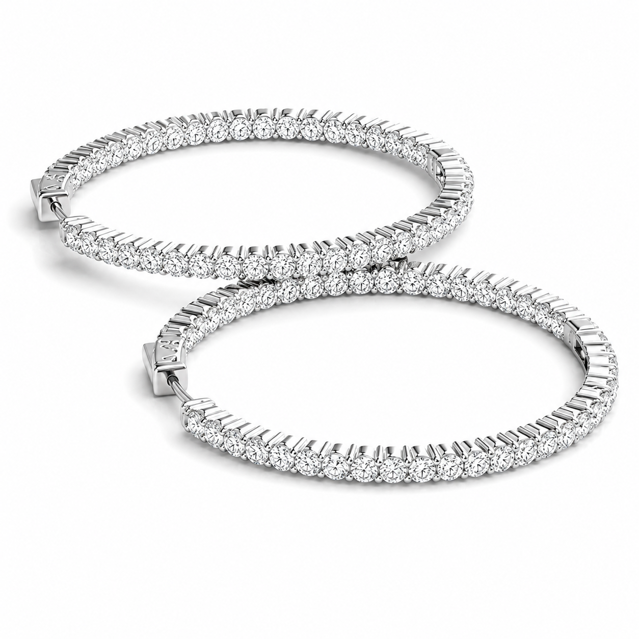 Classic Pavé Eternal Lab Diamond Hoop Earrings