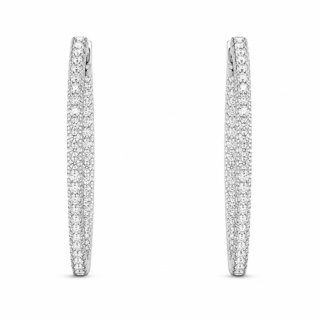 Classic Pavé Eternal Lab Diamond Hoop Earrings