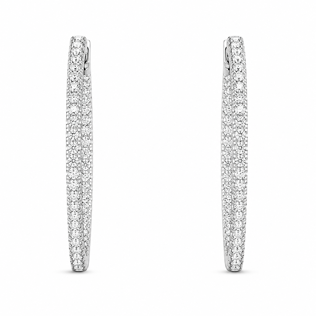 Classic Pavé Eternal Lab Diamond Hoop Earrings