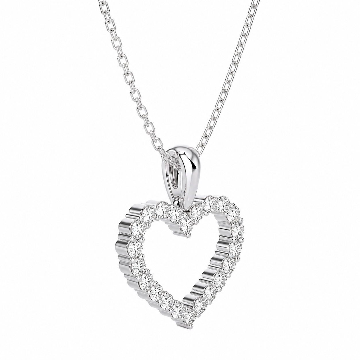 Heart Lab Diamond Necklace