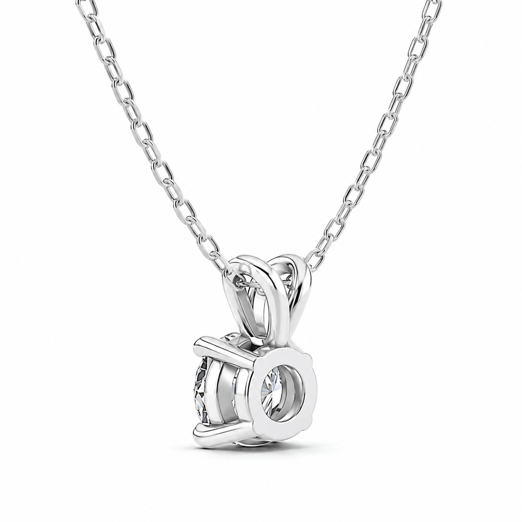 Split Bail Lab Diamond Solitaire Necklace