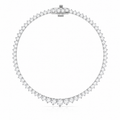 Round Lab Diamond Graduated Riviera Necklace