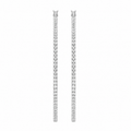Pavé Lab Diamond Silver Hoops