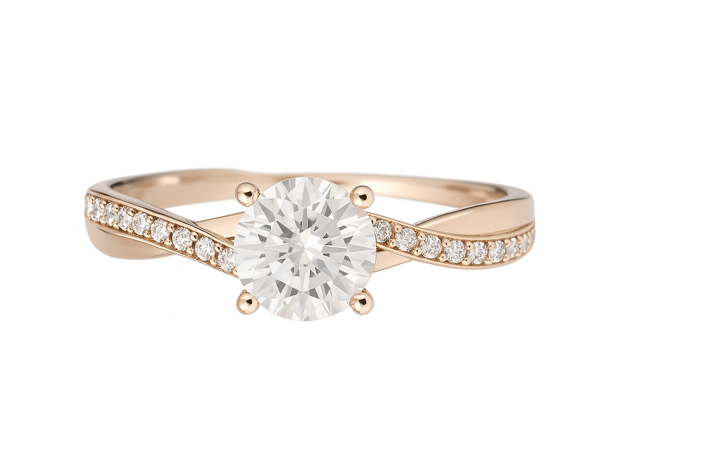 Twisted Band Lab-Grown Diamond Ring