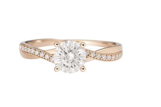 Twisted Band Lab-Grown Diamond Ring