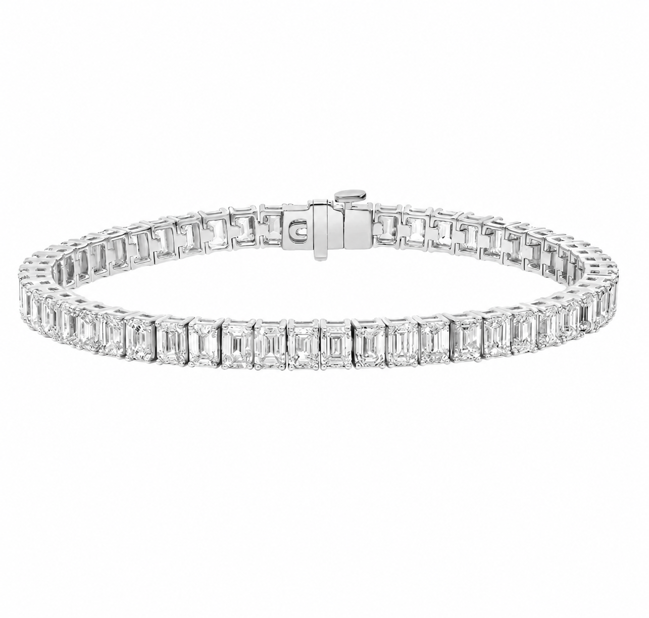 7 " Emerald Cut Lab Grown Diamond Tennis