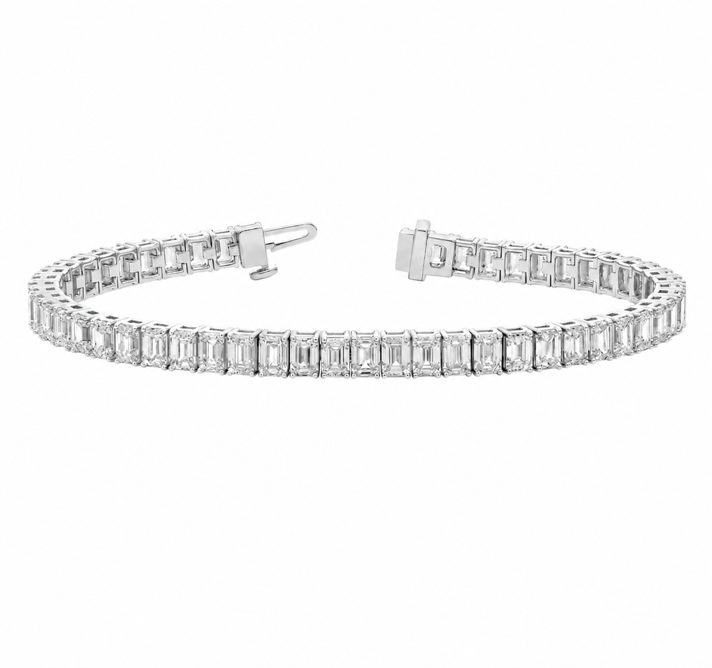 7 " Emerald Cut Lab Grown Diamond Tennis