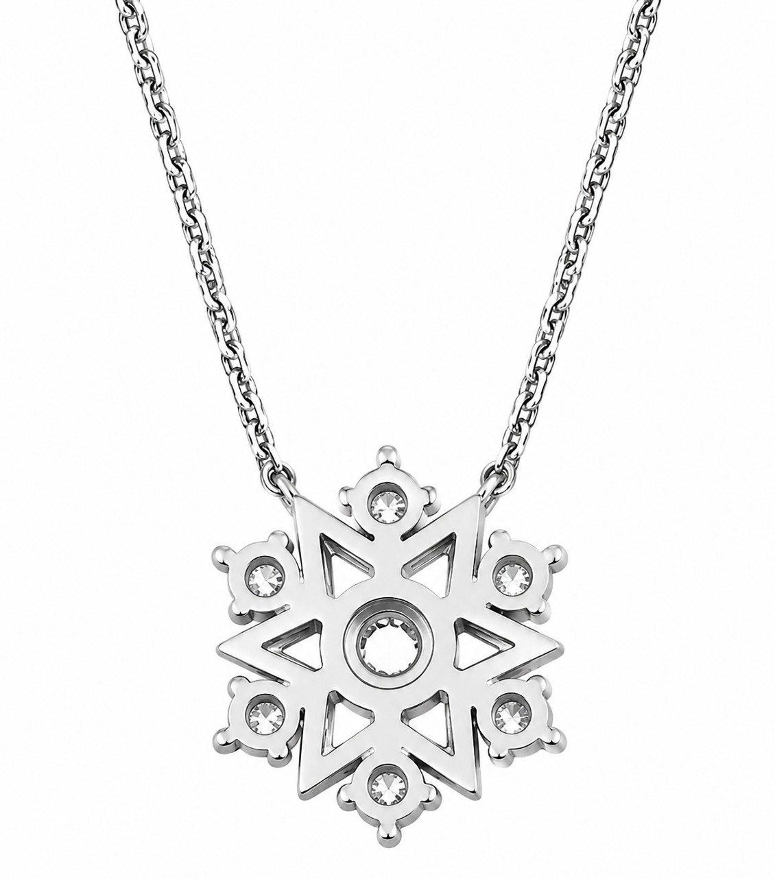 Star Pendant Six-Point Diamond Necklace