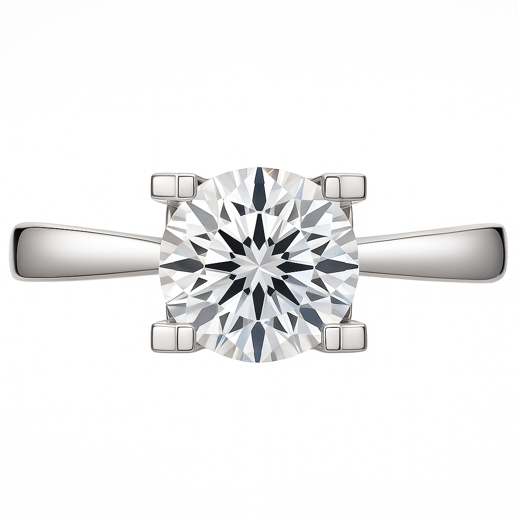 Knife-Edge Solitaire Lab-Grown Diamond Ring