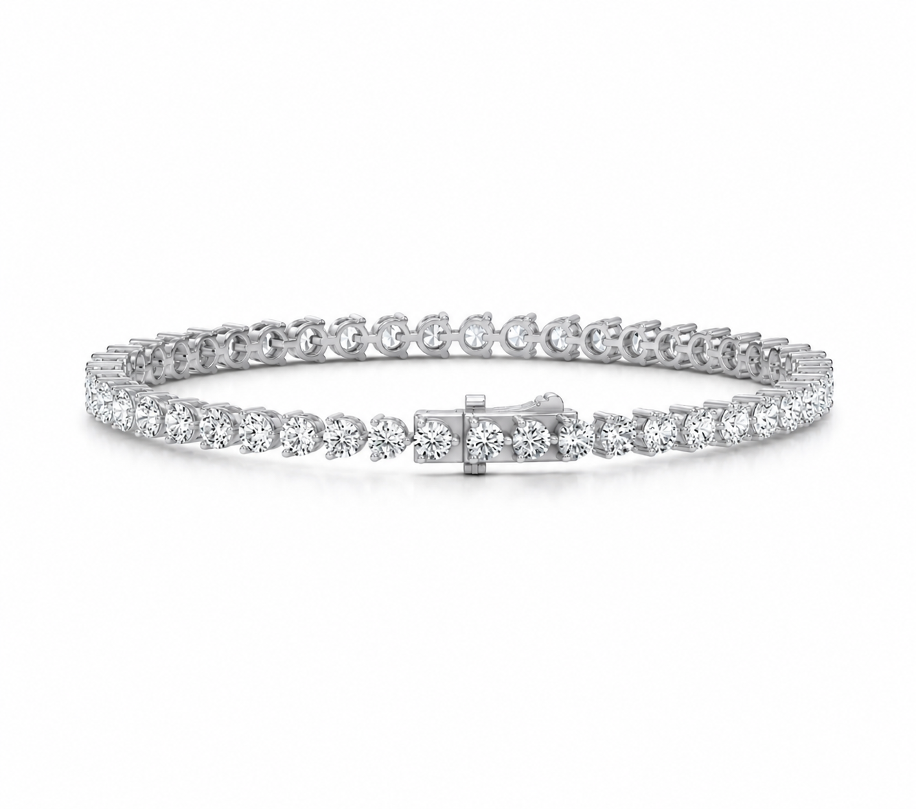 Three-Prong Lab Diamond Tennis Bracelet