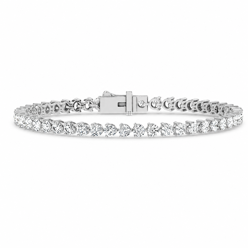 Three-Prong Lab Diamond Tennis Bracelet