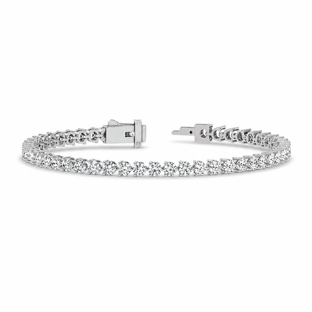 Three-Prong Lab Diamond Tennis Bracelet