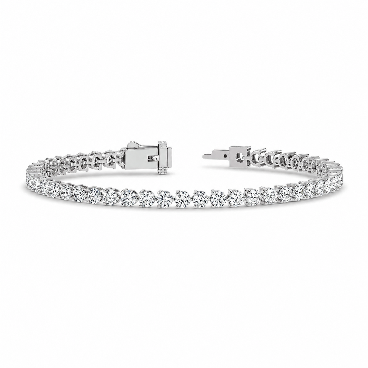 Three-Prong Lab Diamond Tennis Bracelet