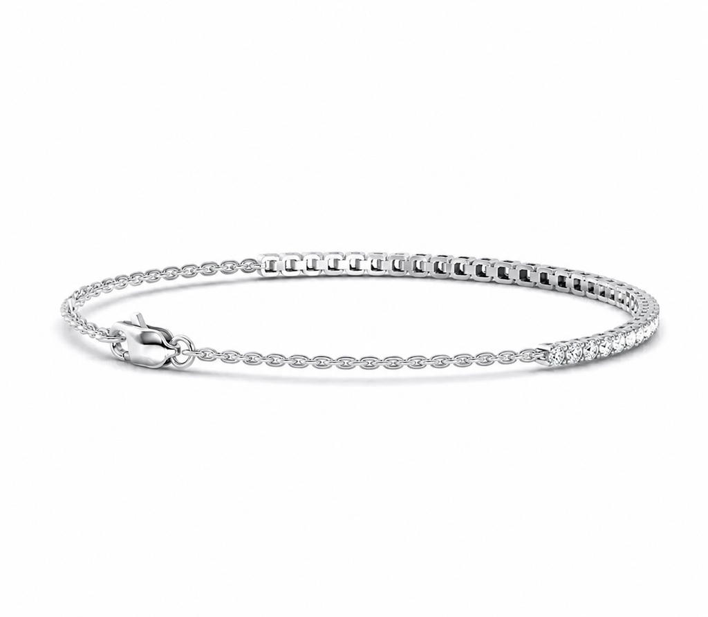 Lab Diamond Tennis Chain Bracelet