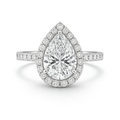 Pear-Shaped Halo Lab-Grown Diamond Ring
