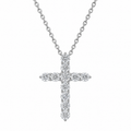Lab-Grown Diamond Cross Pendant Necklace