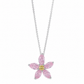 Fancy Intense Orangy Pink & Fancy Yellow Diamond Pendant