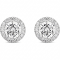 2-carat lab grown diamond stud earrings - white