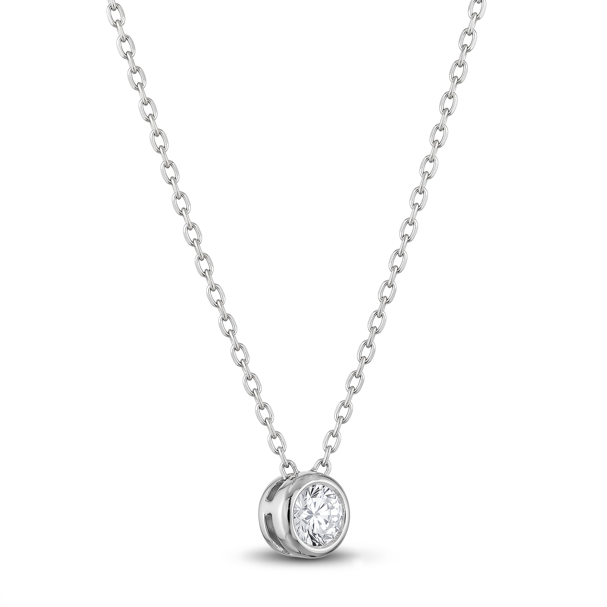 Certified Diamond Solitaire Necklace