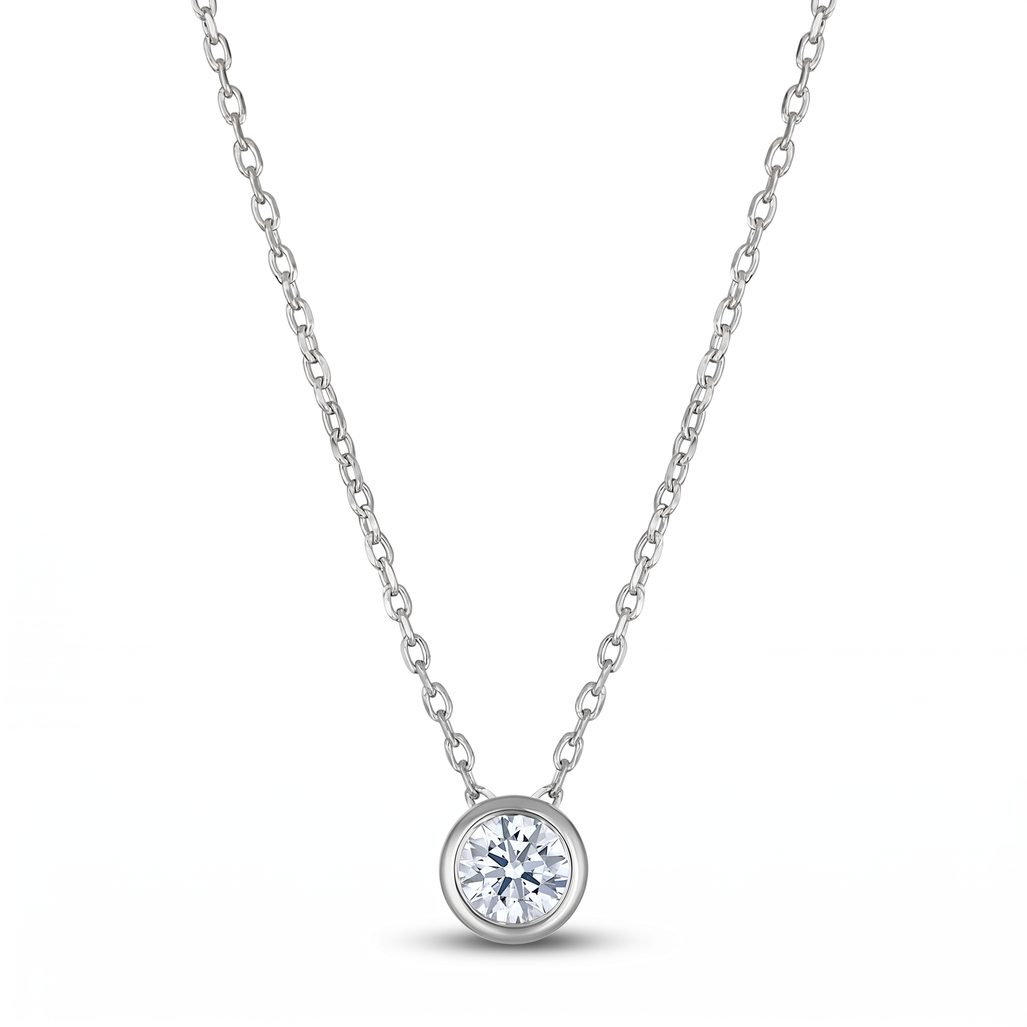 Certified Diamond Solitaire Necklace