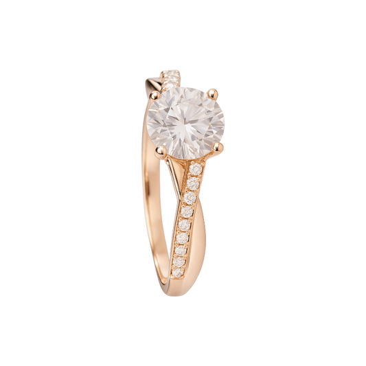 Twisted Band Lab-Grown Diamond Ring