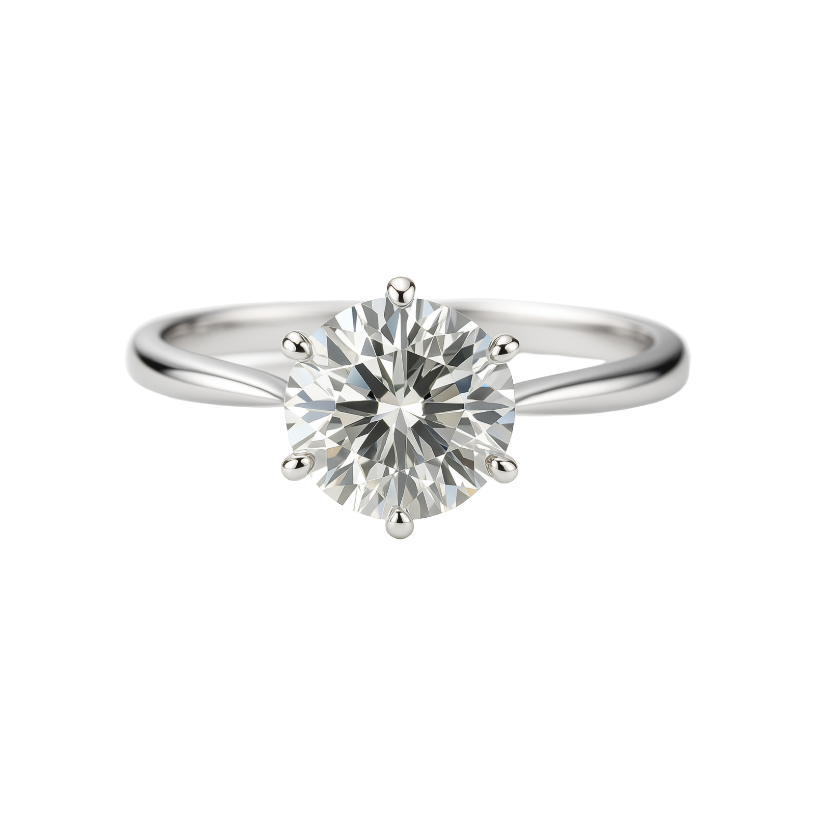 Six-Prong Solitaire Lab-Grown Diamond Ring