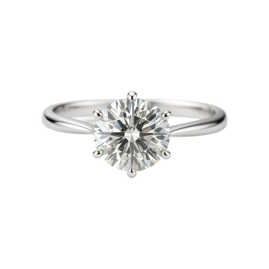Six-Prong Solitaire Lab-Grown Diamond Ring