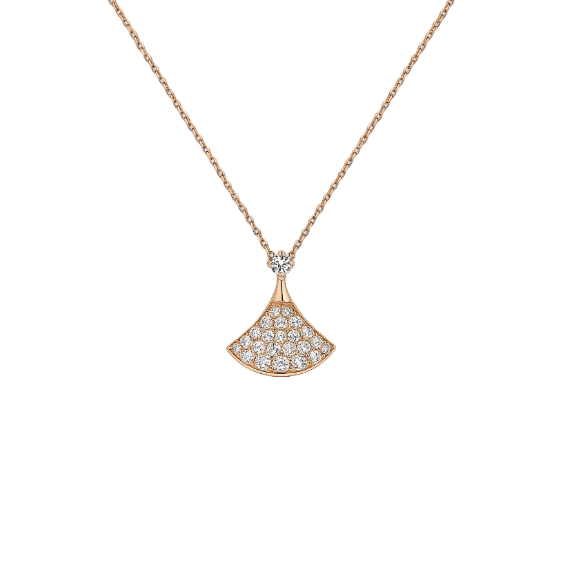 Fan-Shaped Lab-Grown Diamond Necklace