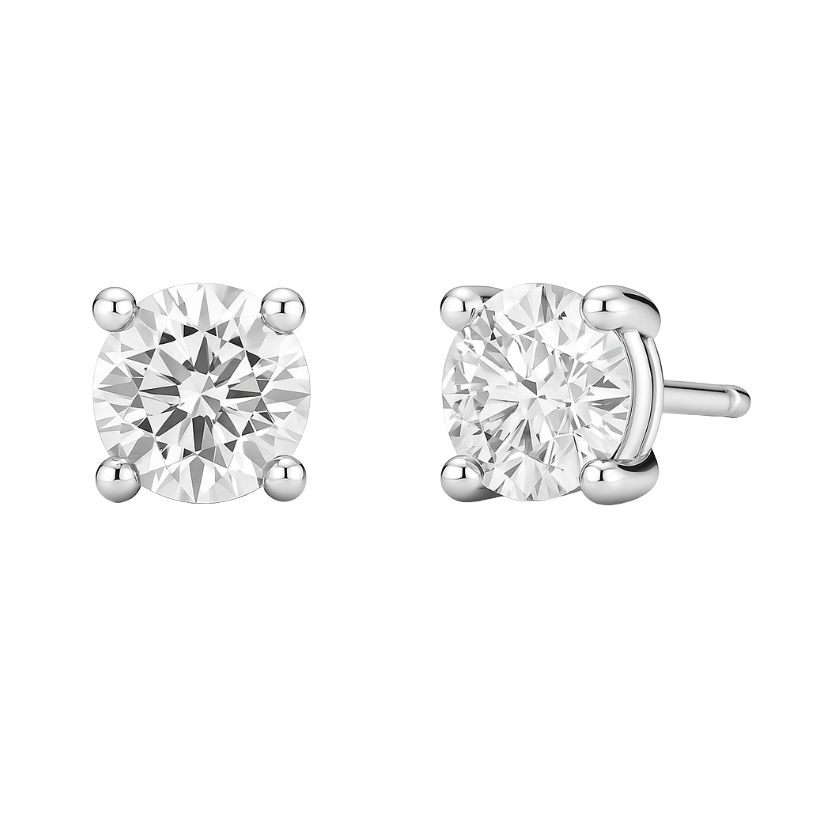 Lab-Grown Diamond Four-Prong Stud Earrings