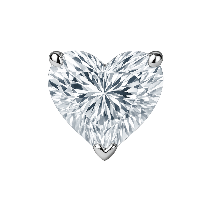 Heart-Shaped Lab-Grown Diamond Stud Earrings