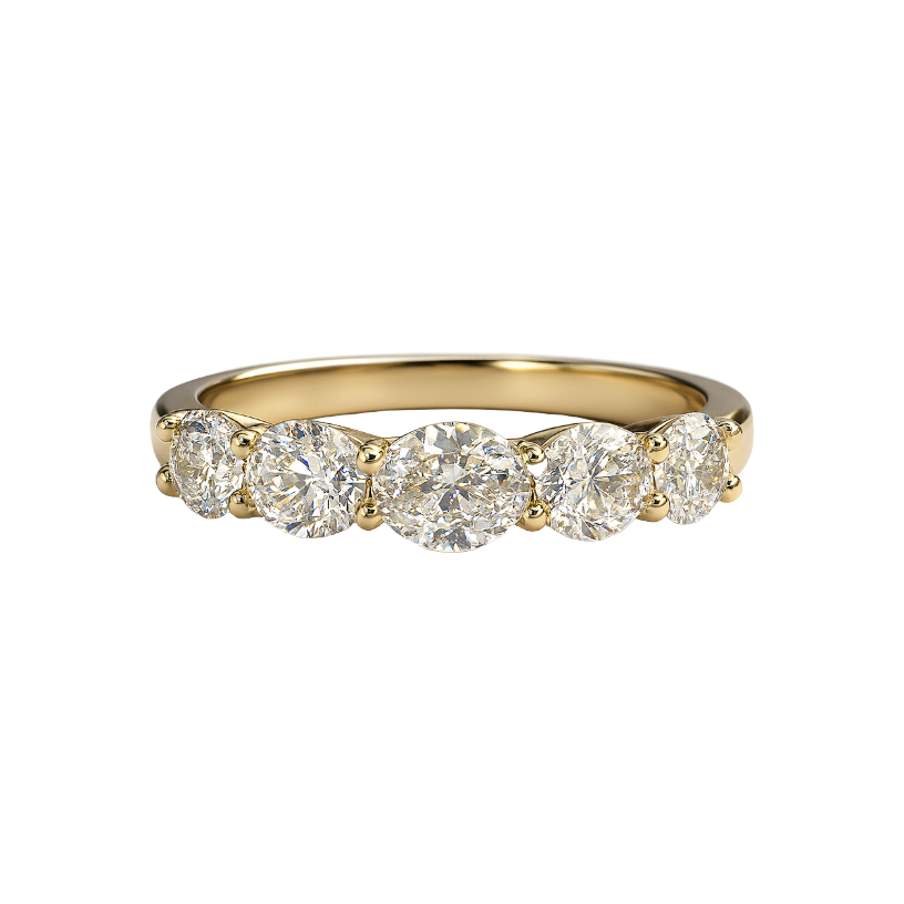 Five-Stone Lab-Grown Diamond Band Ring